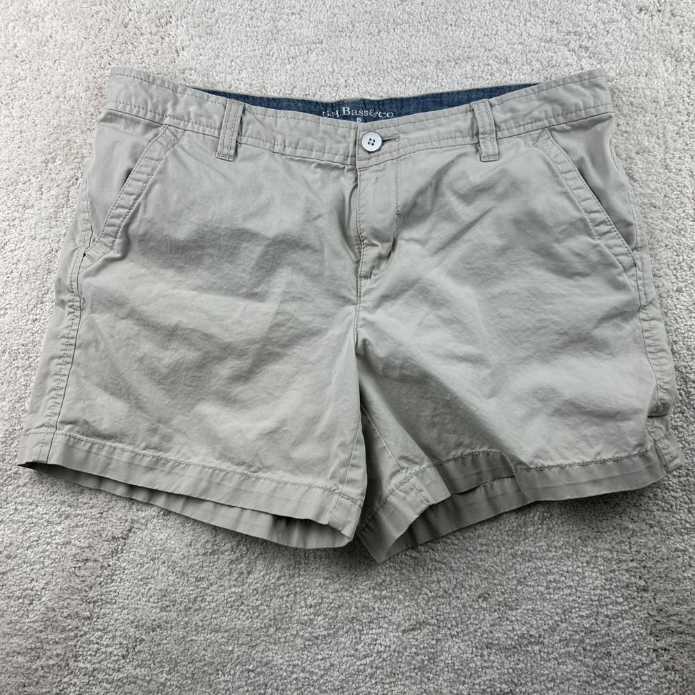 GH Bass Womens Beige Shorts size 6 waist 32" inseam 5" Hiking Biking‎ Gorpcore